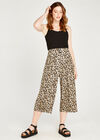 Cheetah 3 Btn Pleated Culottes, Stone - Beige, large