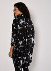 Paint Print Oversized Tunic Top, Black, large