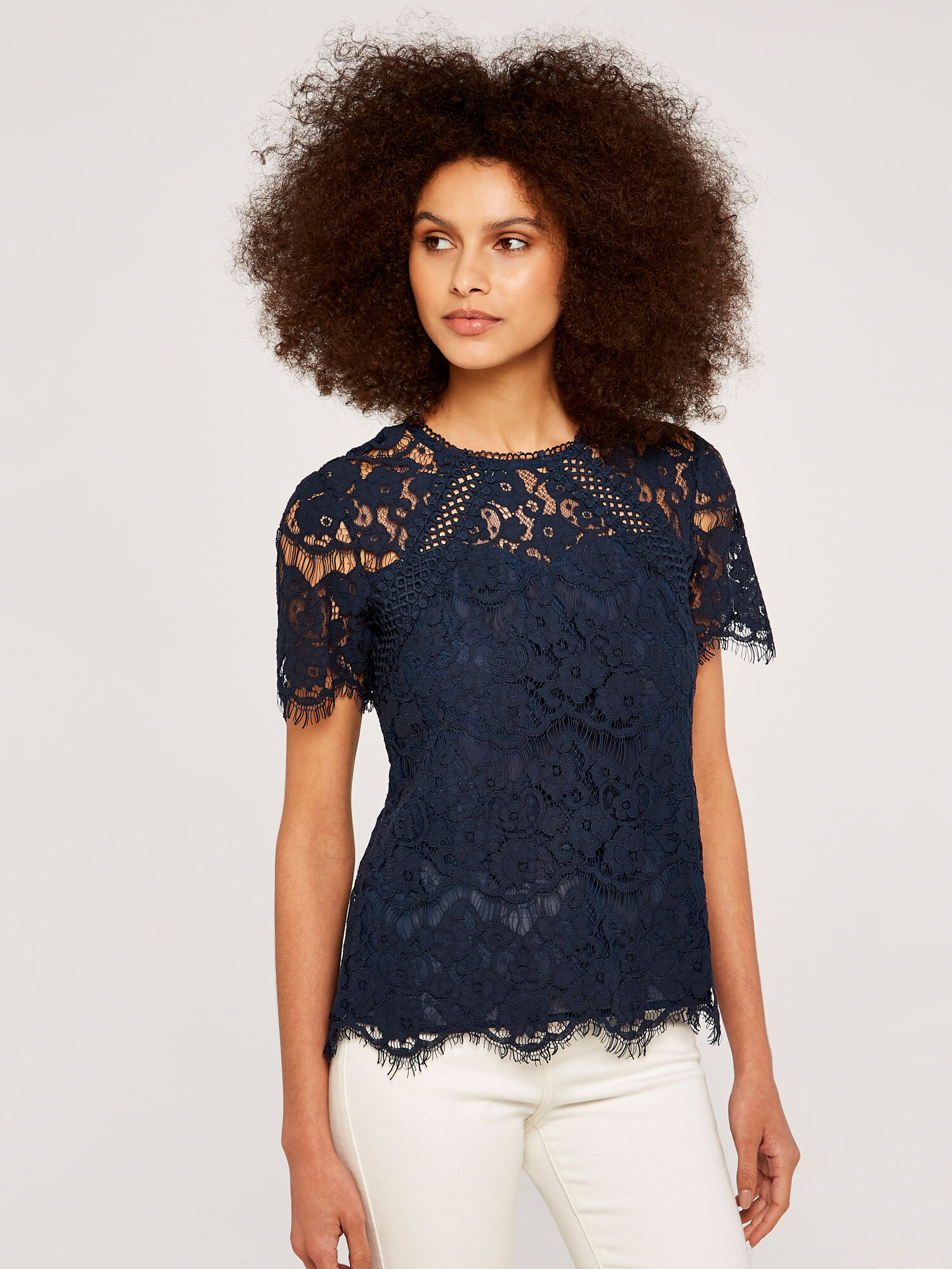 Lace Scallop Edge Top