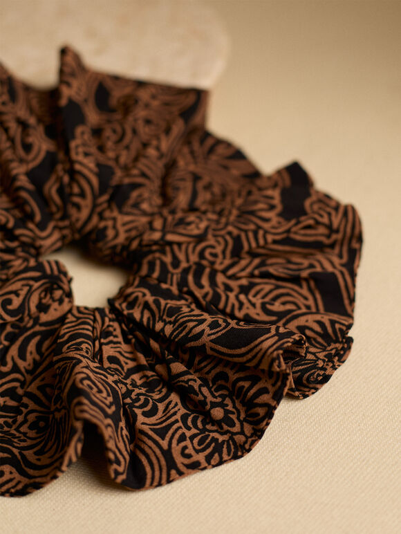 Oversized Scrunchie, Rust, large