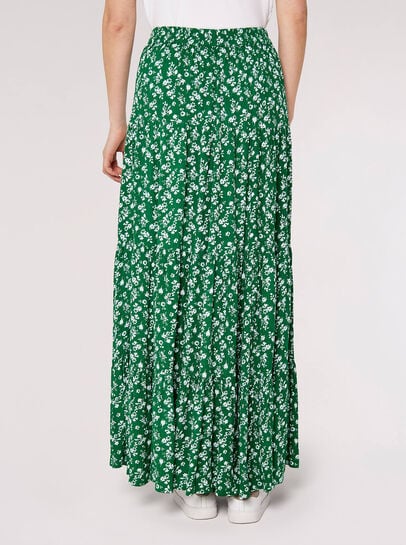 Floral Crepe Tiered Maxi