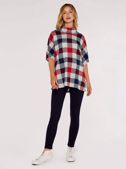 Chequered Side Button Top