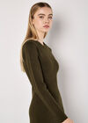 Knitted Midaxi Dress, Khaki, large
