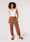 Diamond Print Smocked Jogger, Rust, large