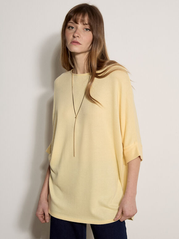 Soft Touch Batwing Top, Yellow, large