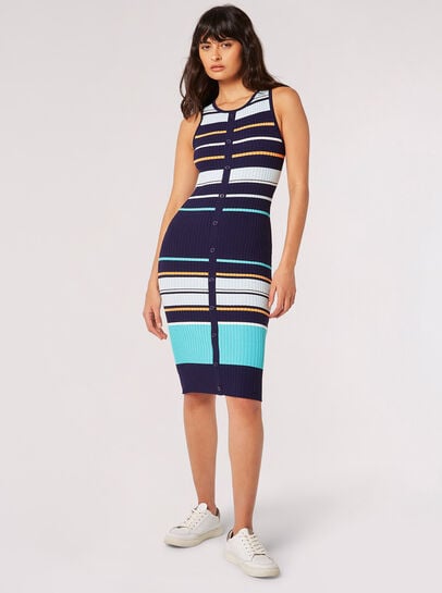 Stripe Knit Bodycon Mini Dress