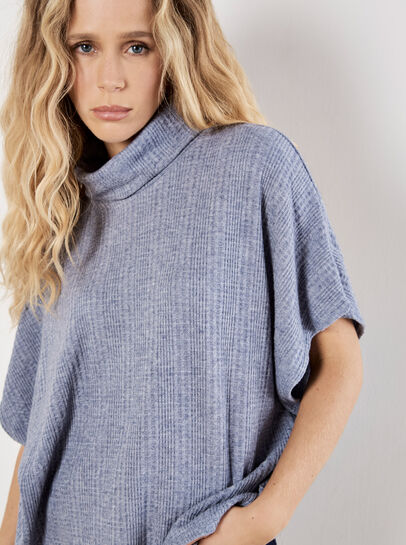 Waffle Knit Batwing Top
