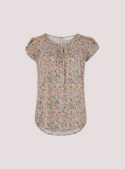 Watercolour Tulip Sleeve Top