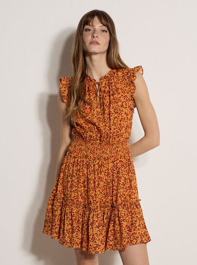 Ditsy Floral Ruffle Mini Dress