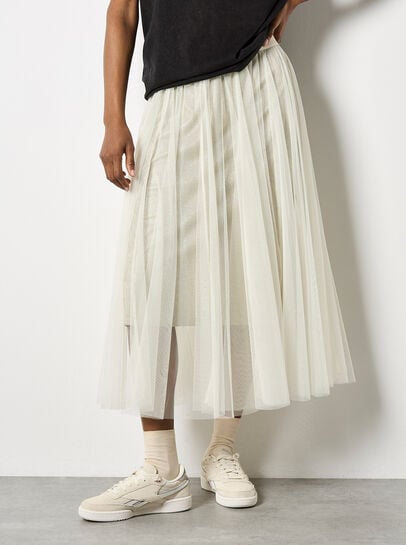 Sparkle Mesh Tulle Skirt