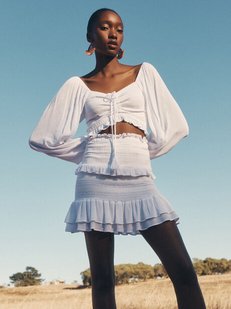 Smocked Crop Top