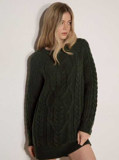 Cable Knit Jumper Mini Dress