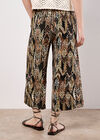 Chevron Print Culotte Trousers, Khaki, large