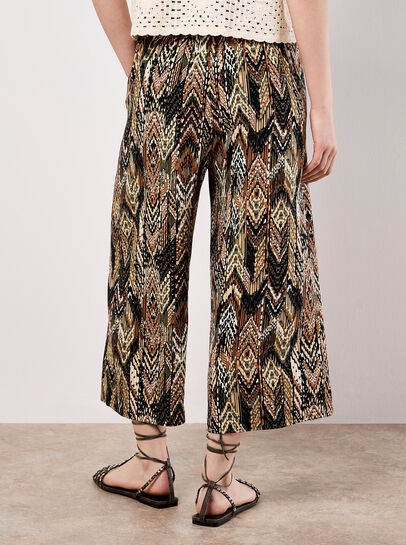 Chevron Print Culotte Trousers