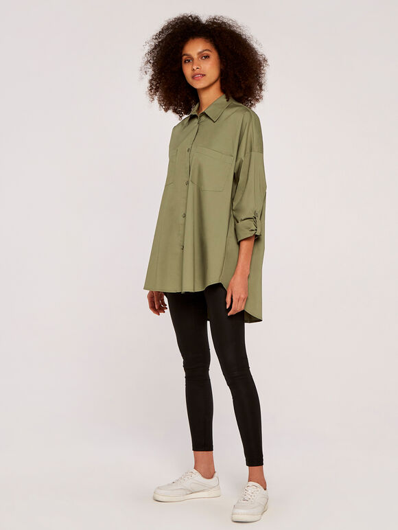 Oversized Shirt, Khaki, large