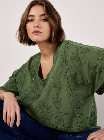 Embroidered Cotton Top