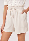 Linen Mix Shorts, Stone, large