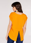 T-Shirt mit geteiltem Rücken, Orange, groß