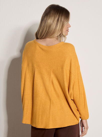 Honeycomb Knit Oversized Top
