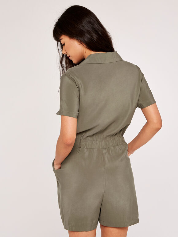 Utility Playsuit, Khaki, large