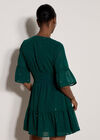 Diamante Chiffon Mini Dress, Pine Green, large