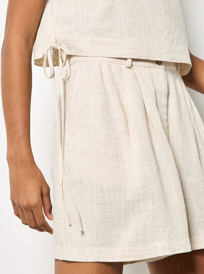 Linen Blend Crop Top