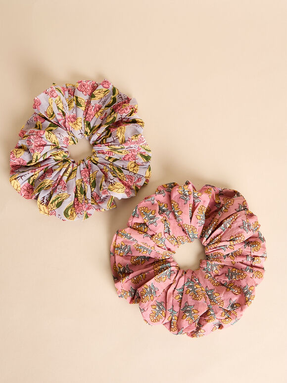 2 pack Extra Large Summer Scrunchies, Assorted, large