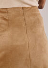 Suedette A-Line Mini Skirt, Stone, large
