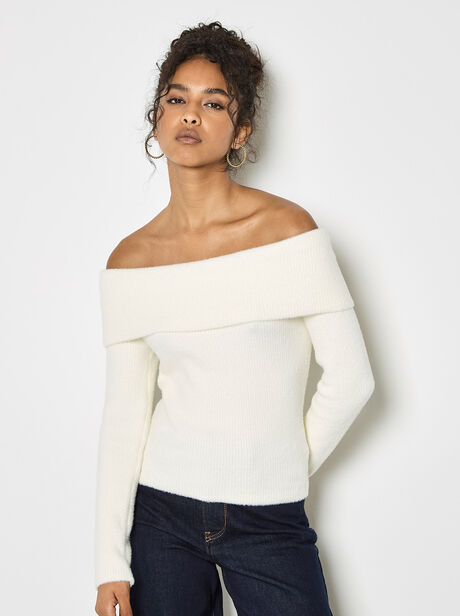 Fluffy Bardot Jumper
