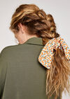 Print Tails Scrunchie, Orange, large