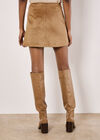 Suedette A-Line Mini Skirt, Stone, large