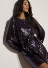 Sequin Embellished Mini Dress, Assorted, large