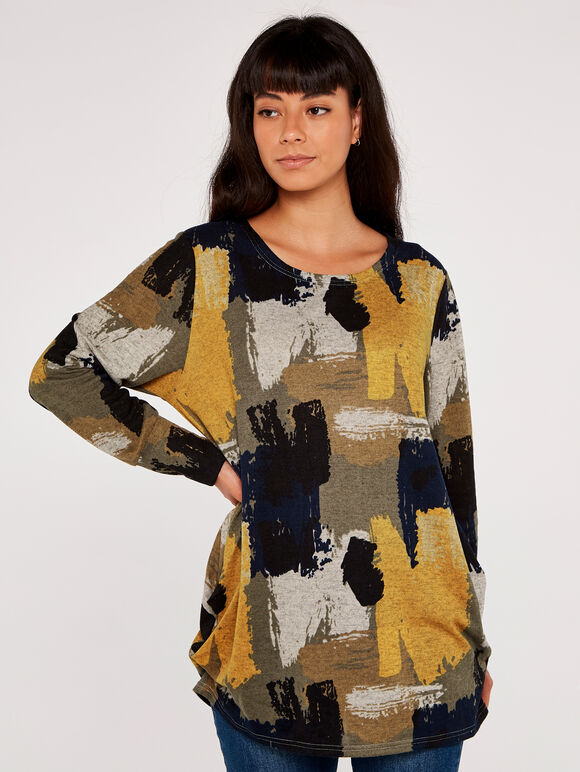 Paint Stroke Top, Navy, large