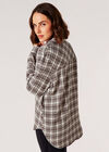 Textured Check Shirt, Stone, large