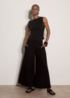 Fine Rib Tank Top, Black, large
