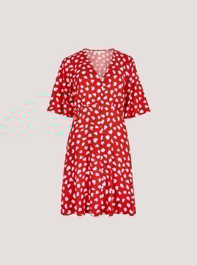 Painterly Hearts Mini Dress