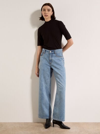 Maca Stud Straight-Leg Jeans