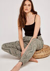 Aztec Print Belted Jogger, Khaki, large