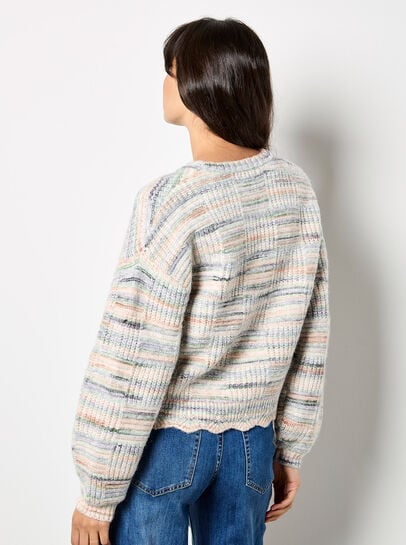 Soft Chunky Knit Space Dye Jumper