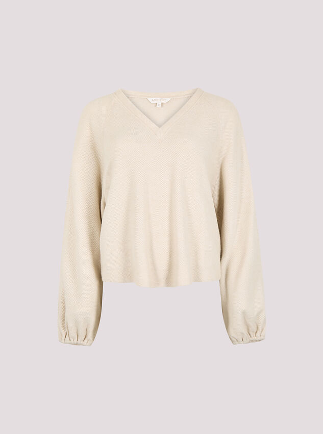 Soft Textured Top, Stone, large