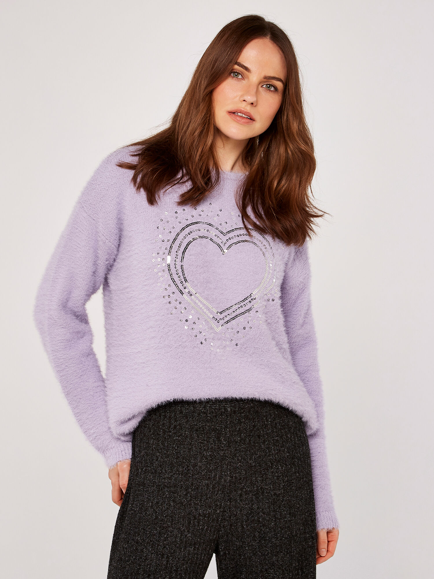 Sequin heart jumper 2025