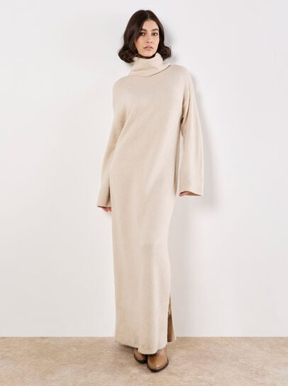 Roll Neck Jumper Maxi Dress