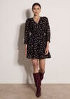 Vintage Ditsy Floral Mini Dress, Mauve, large