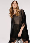 Ladder Back Festival Poncho, Black, large