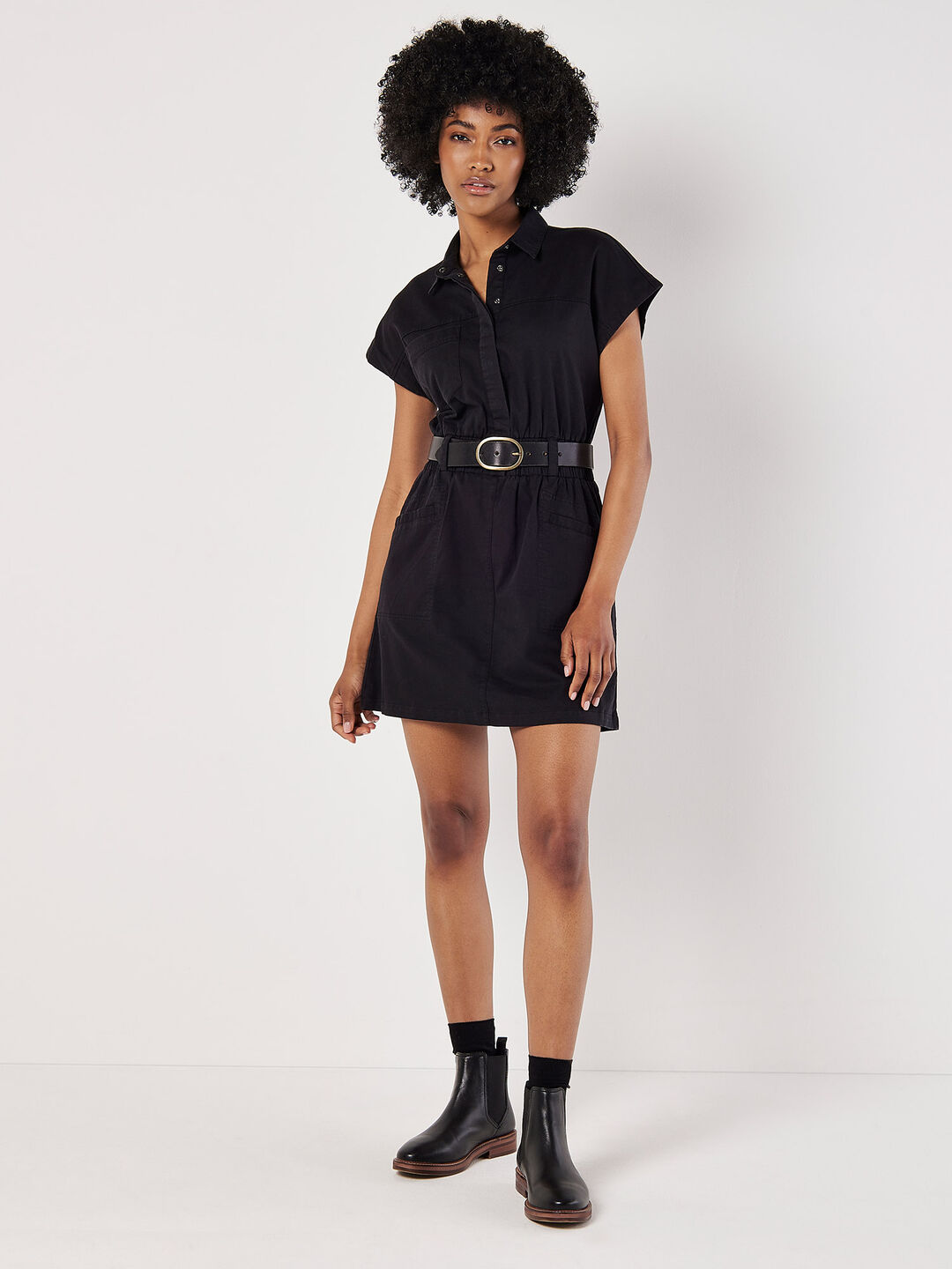 Utility Shirt Mini Dress