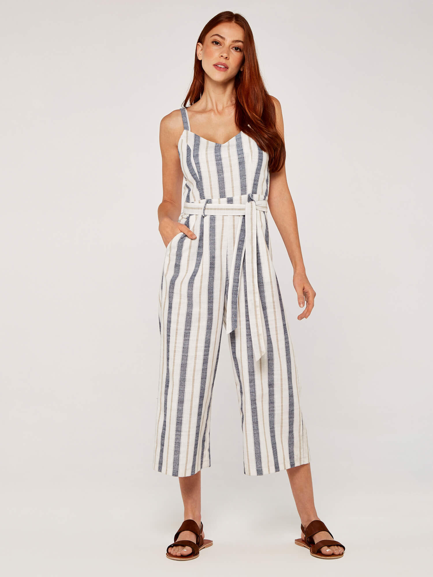 Apricot navy jumpsuit shop