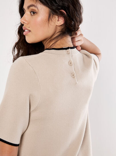 Monochrome Knitted Mini Dress