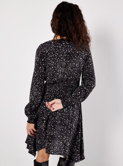Leopard Hanky Hem Mini Dress