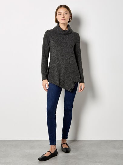 Asymmetric Hem Knit Top