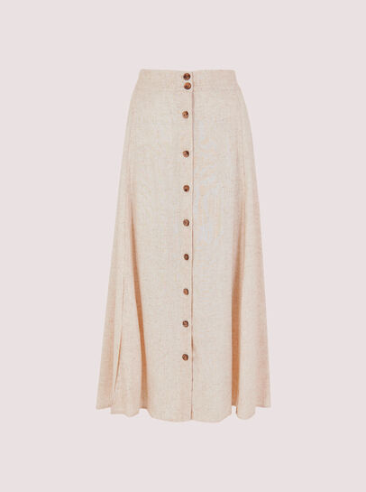 Coconut Button Through Skirt